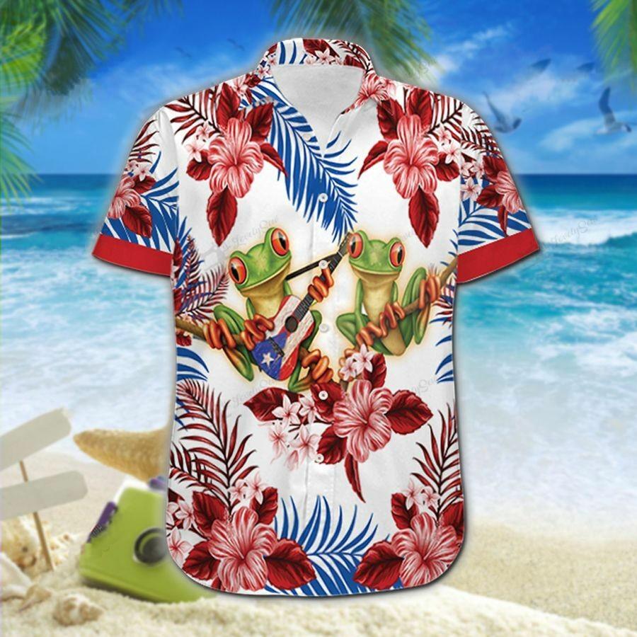 Hawaiian Aloha Shirts Coqui Puerto Rico