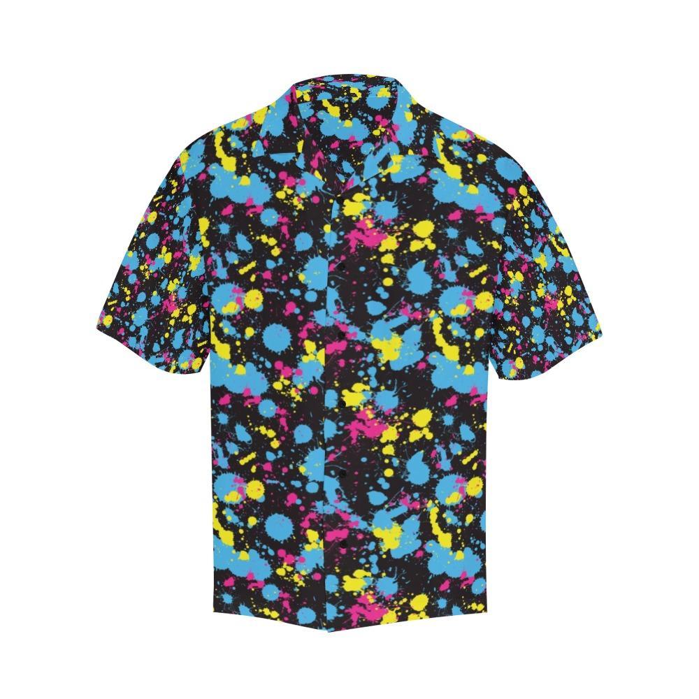Splatter Colorful Print Design Hawaiian Shirt