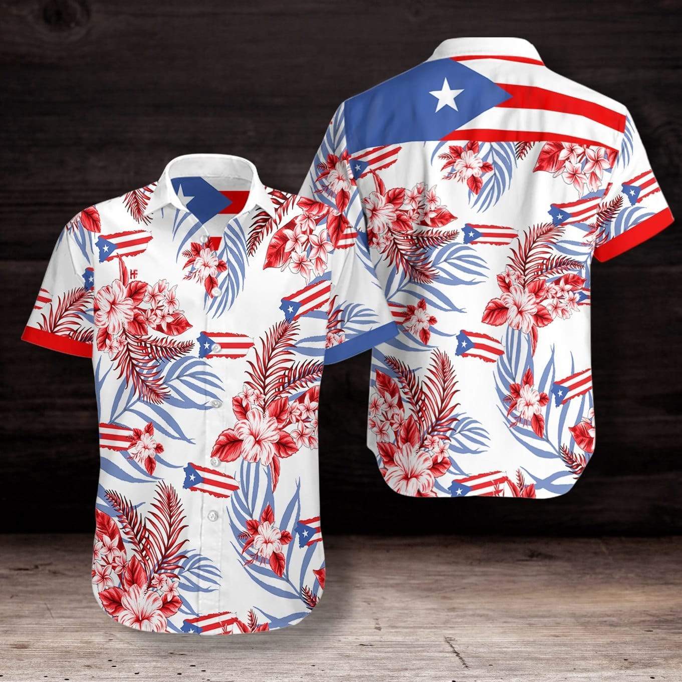 Amazing Puerto Rice Flag Tropical Unisex Hawaiian Shirts