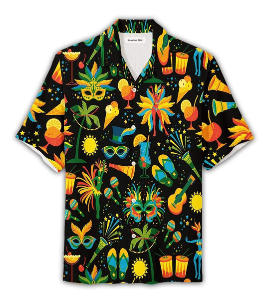 Festival Tropical Mardi Grass Aloha Hawaiian Shirts #DH