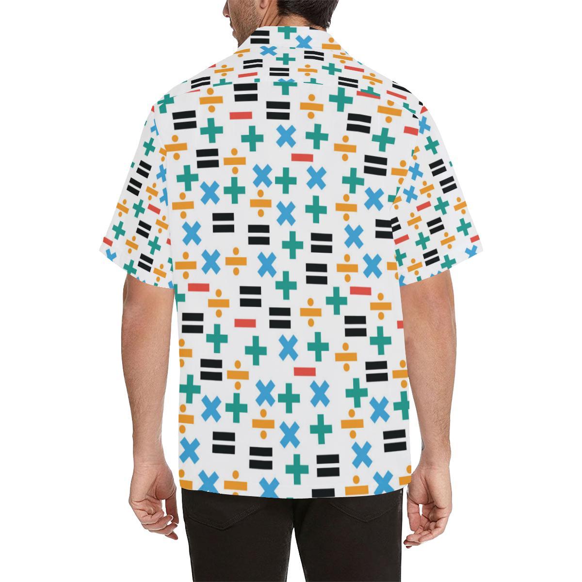 Math Pattern Print Design 05 Mens All Over Hawaiian Shirt