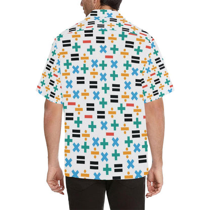 Math Pattern Print Design 05 Mens All Over Hawaiian Shirt
