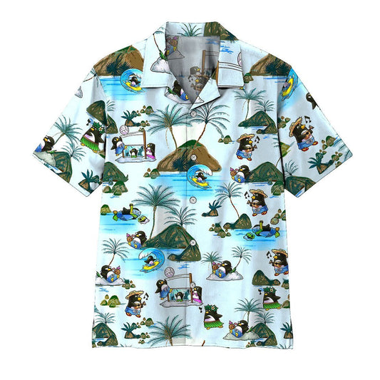  3D Penguin Hawaii Shirt