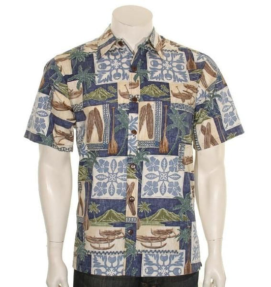 Canoe Reverse Blue Unique Design Hawaiian Shirt Dhc18061089