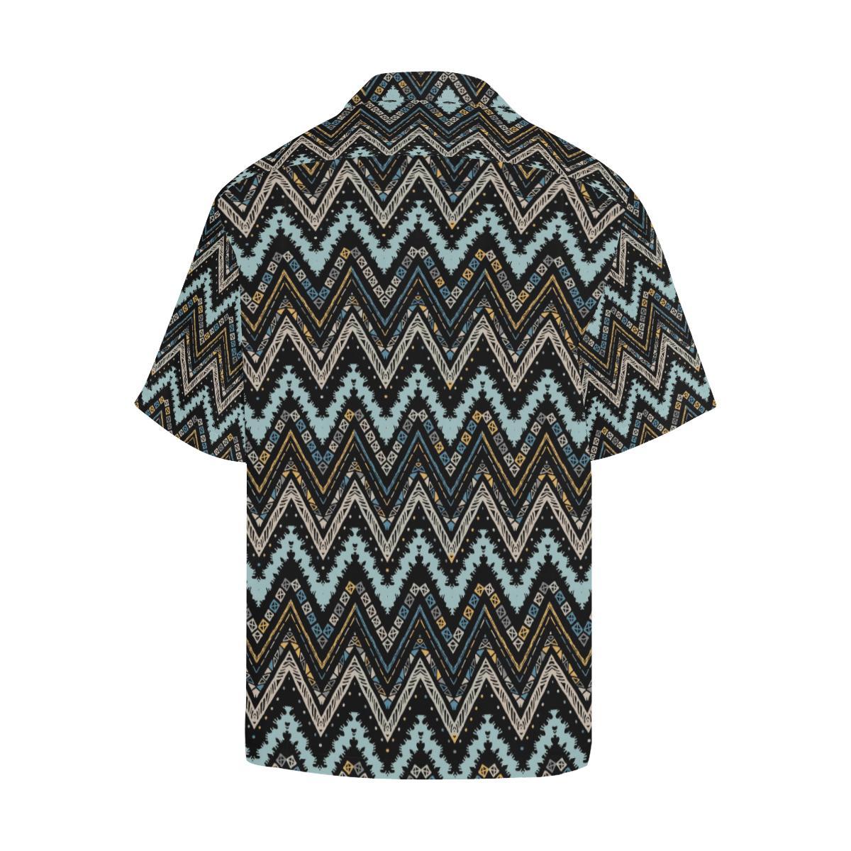 Zigzag Chevron African Afro Dashiki Adinkra Kente Mens All Over Print Hawaiian Shirt