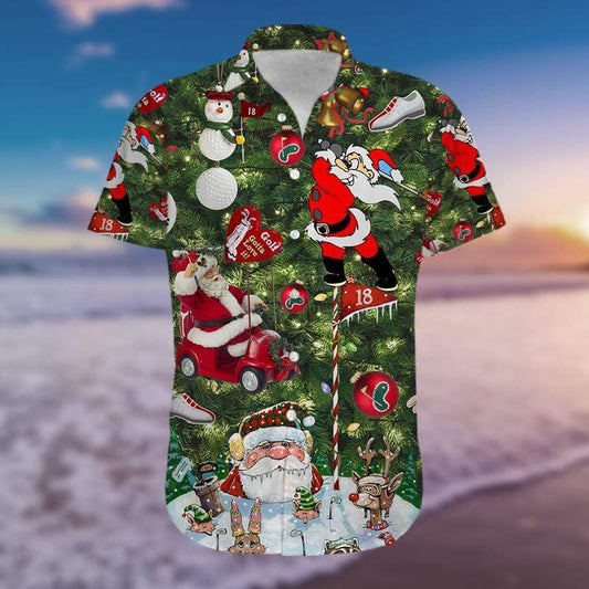 Hawaiian Aloha Shirts Golf Christmas