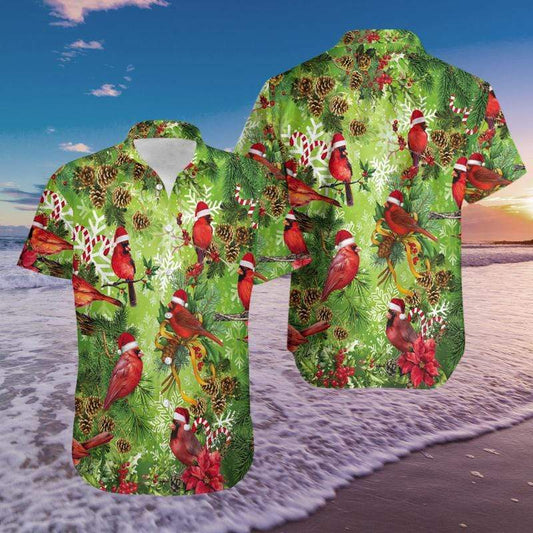 Hawaiian Aloha Shirts Cardinal On Christmas 