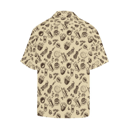 Coffee Pattern Print Design Hawaiian Shirt