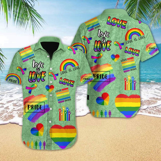 Love is Love LGBT Pride Full Printing Hawaiian Shirts #HL