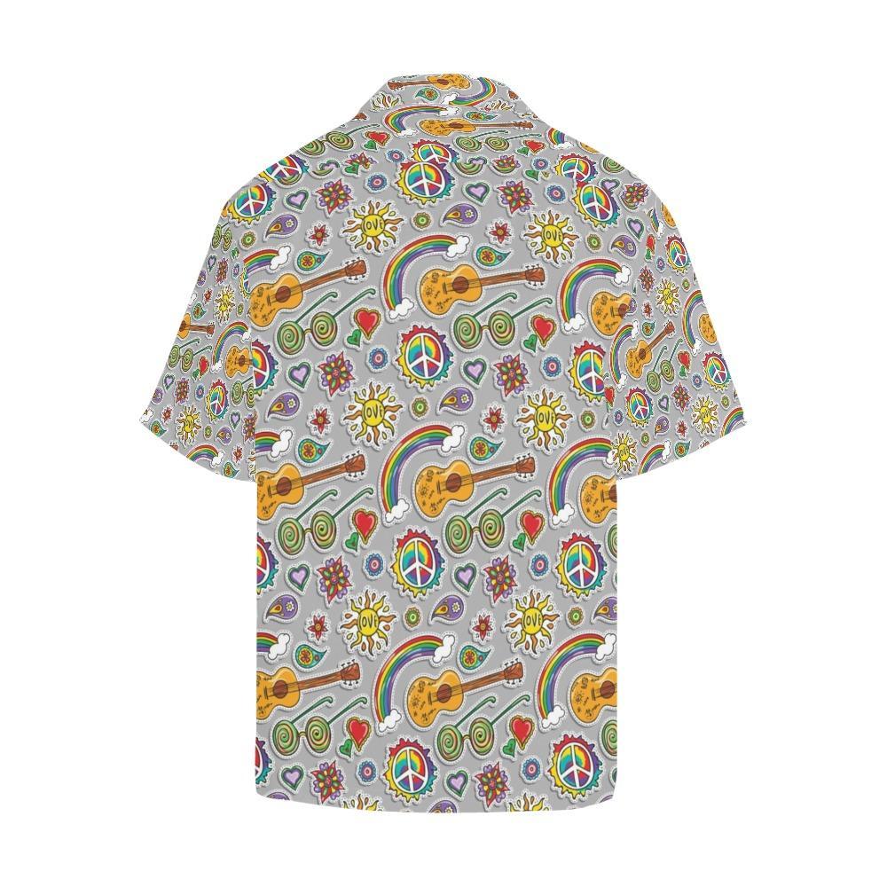 Hippie Print Design Hawaiian Shirt