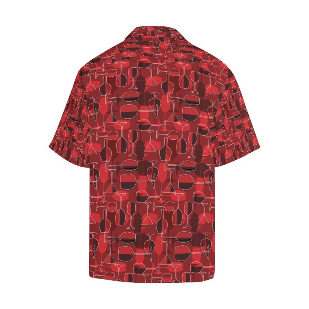 Wine Glass Print Design Hawaiian Shirt