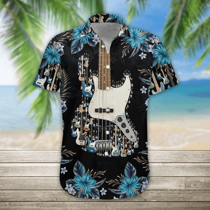 Aloha Bass Guitar Hawaiian Shirt #H