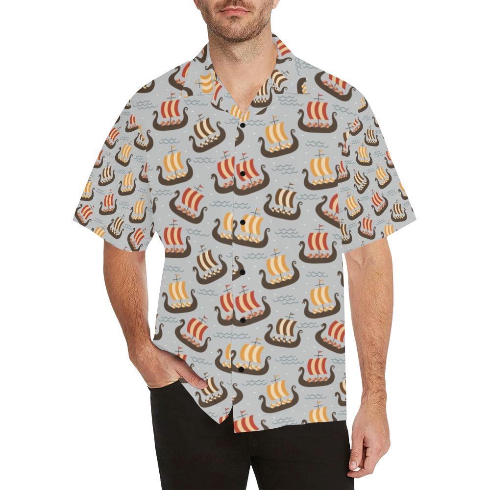 Vikings Print Design Hawaiian Shirt