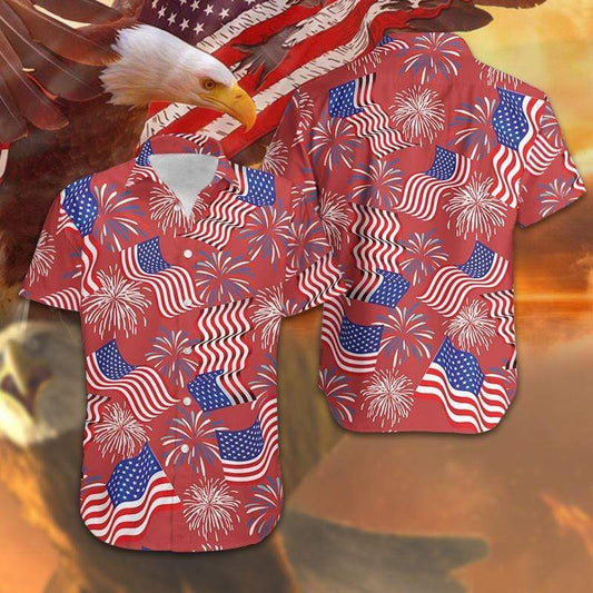 Hawaiian Aloha Shirts 4Th Of July Patriotic