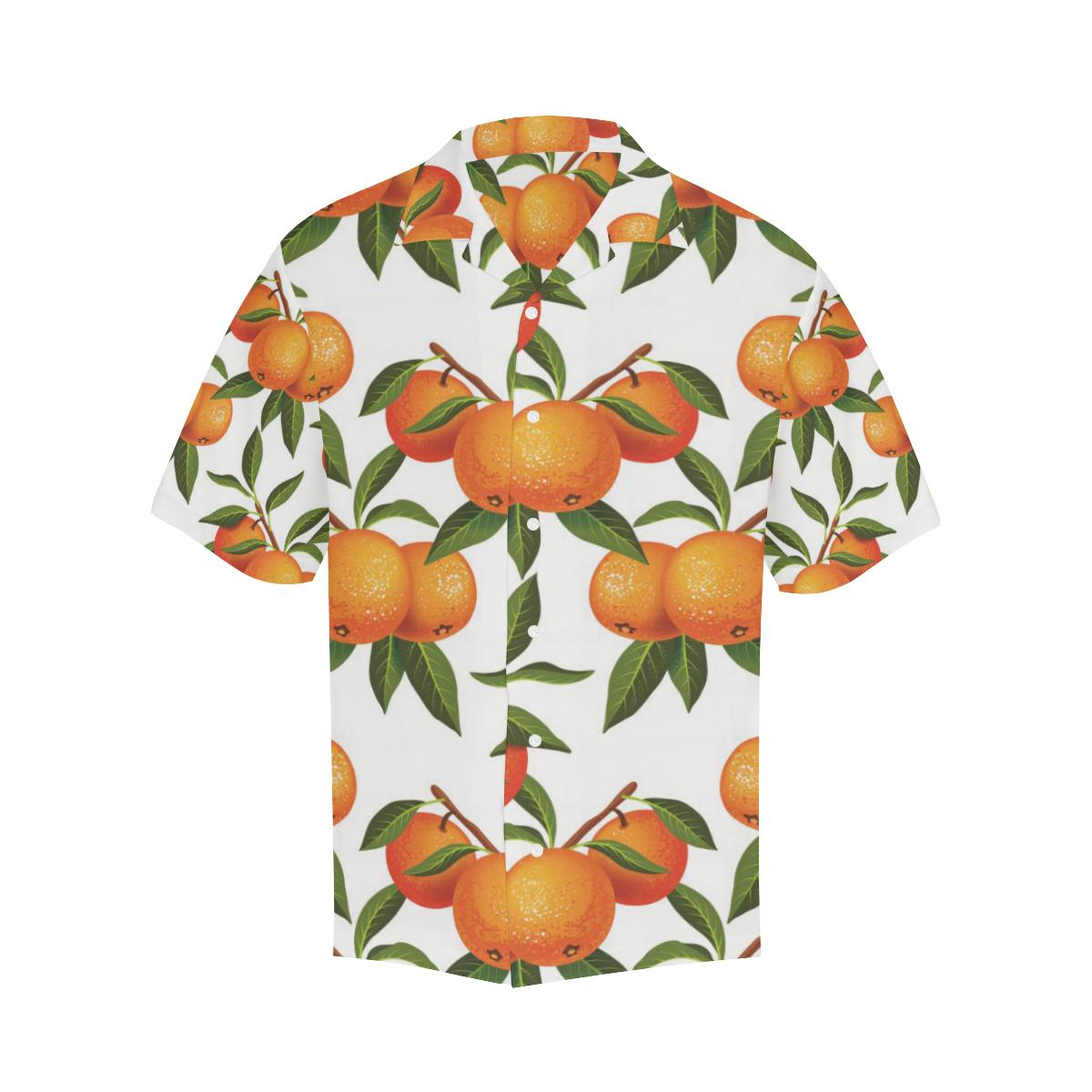 Oranges Pattern Background Mens All Over Print Hawaiian Shirt