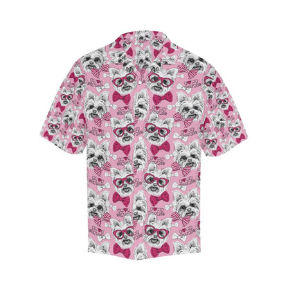 Yorkshire Terrier Pattern Print Design 03 Mens All Over Hawaiian Shirt