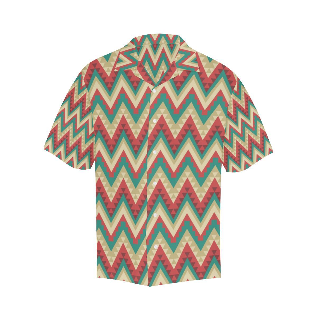 Zigzag Chevron Pattern Mens All Over Print Hawaiian Shirt