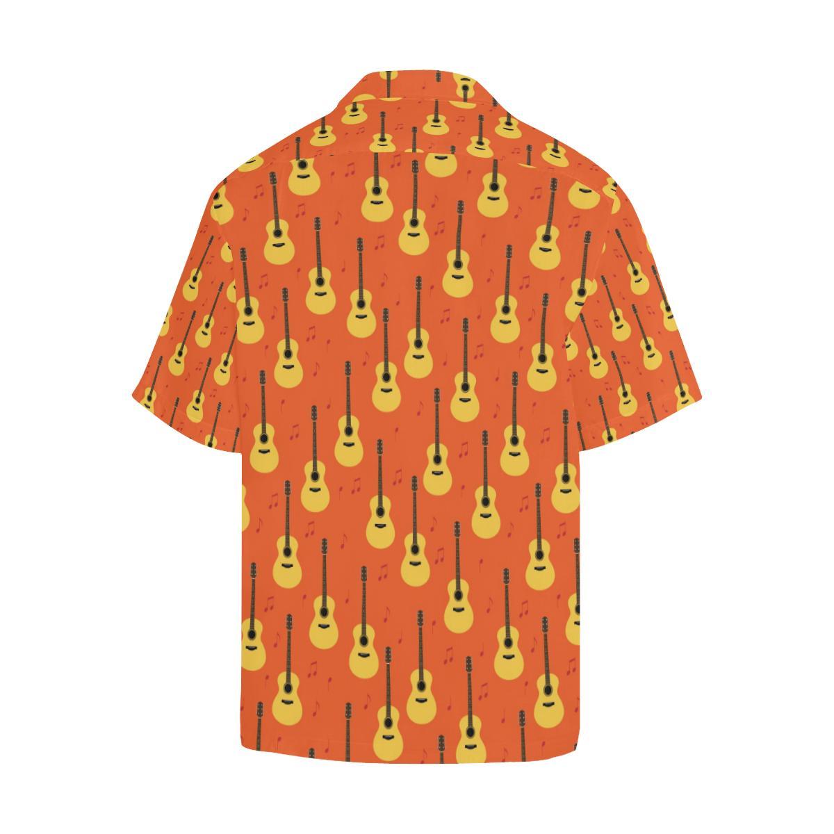 Classic Guitar Music Pattern Mens All Over Print Hawaiian Shirt