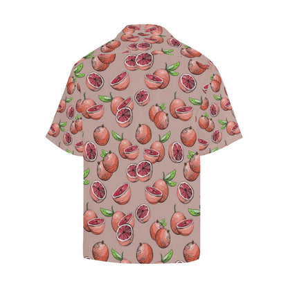 Grapefruit Pattern Background Mens All Over Print Hawaiian Shirt