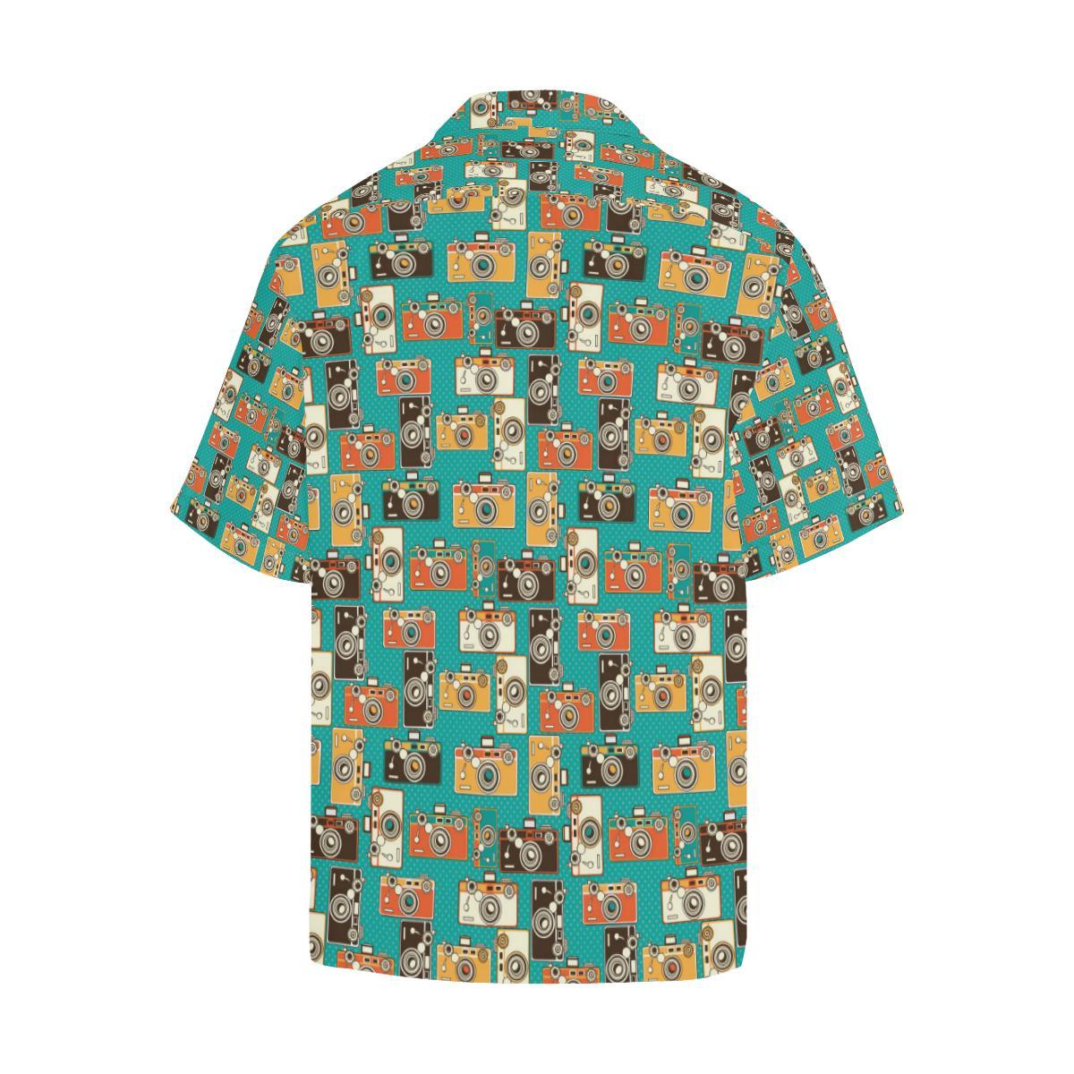Camera Pattern Print Design Hawaiian Shirt