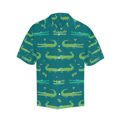 Crocodile Pattern Mens All Over Print Hawaiian Shirt