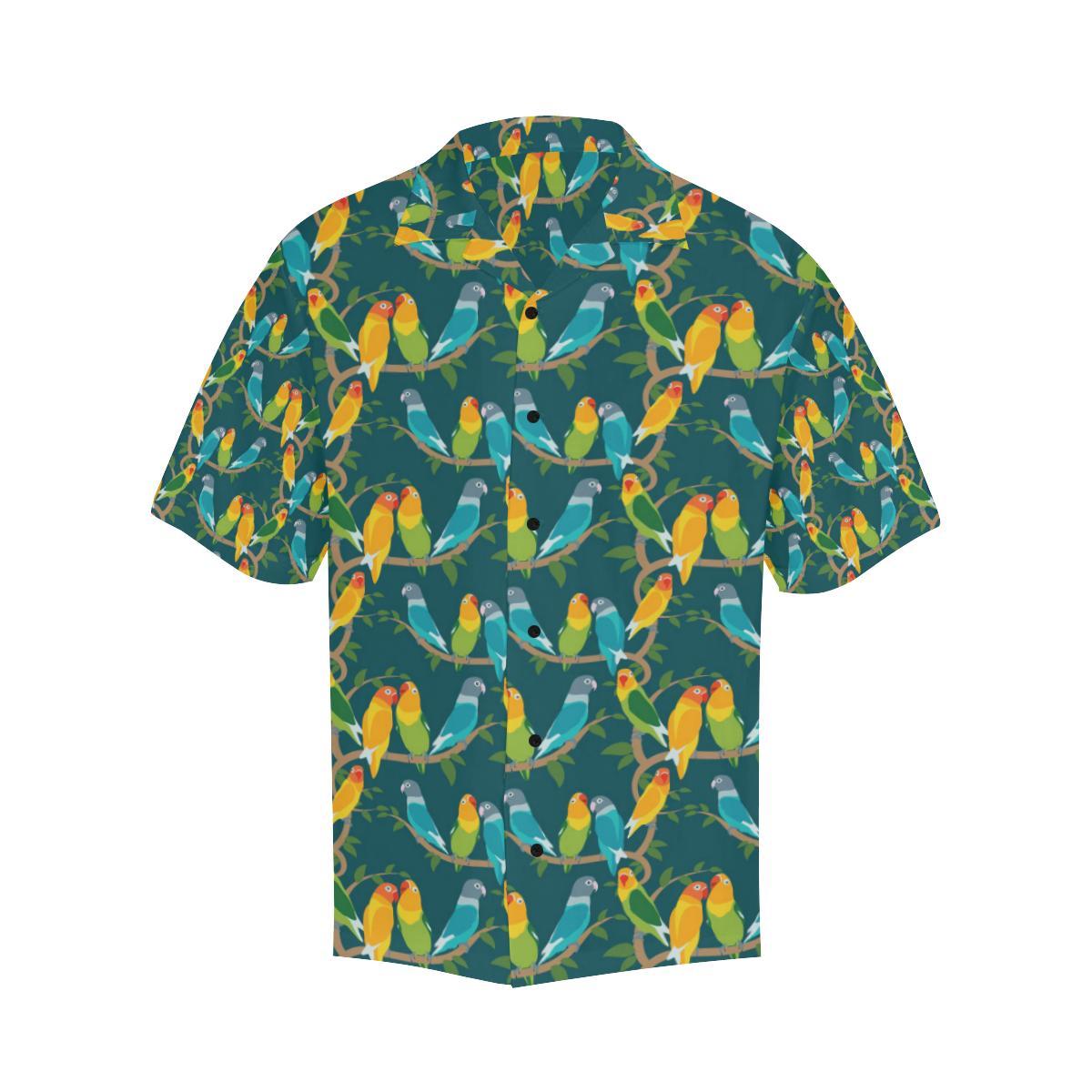 Lovebird Pattern Print Design Hawaiian Shirt