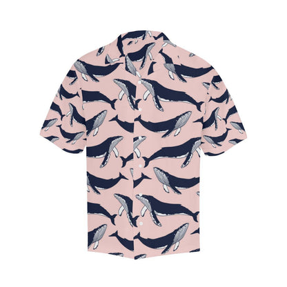 Humpback Whale Pattern Print Design Hawaiian Shirt