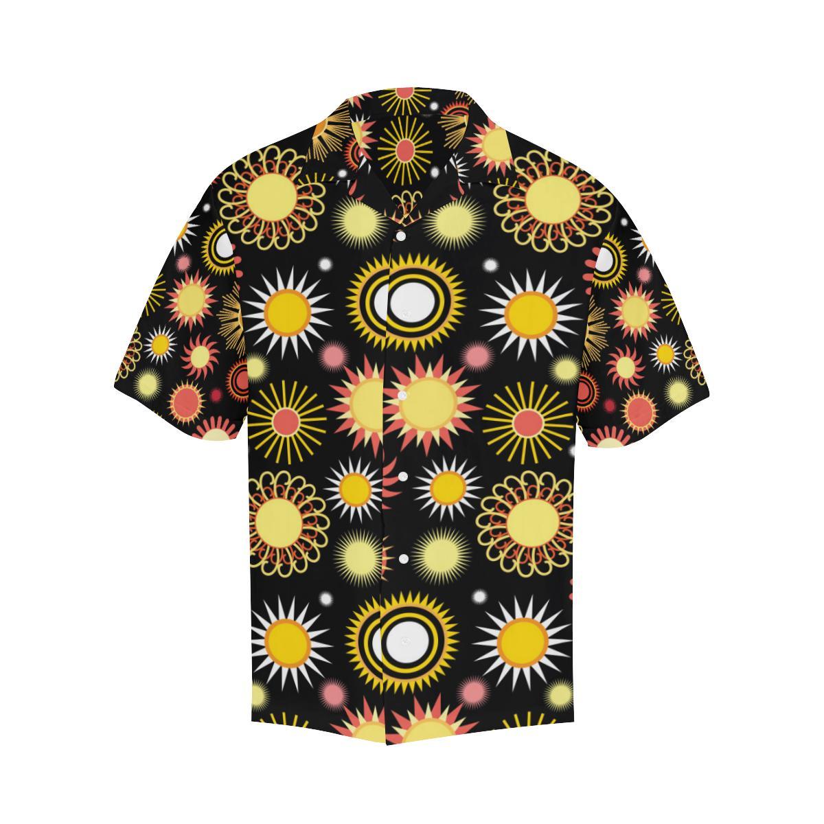 Colorful Sun Pattern Mens All Over Print Hawaiian Shirt