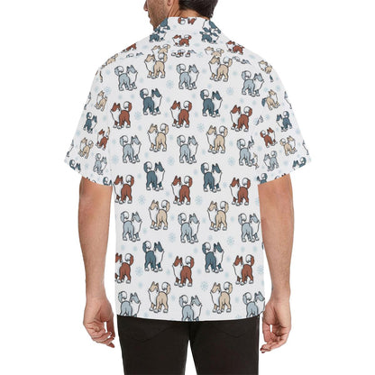 Alaskan Malamute Pattern Print Design Hawaiian Shirt