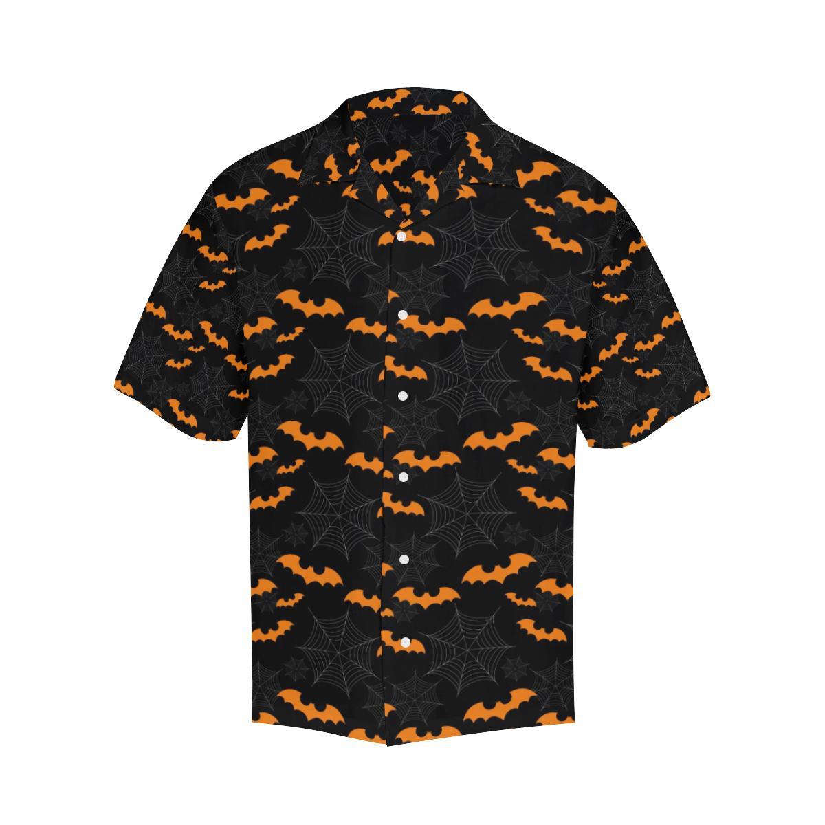 Cobweb Spider Web Bat Pattern Mens All Over Print Hawaiian Shirt