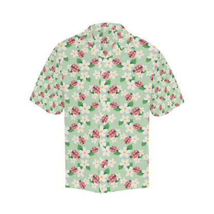 Ladybug Pattern Print Design 05 Mens All Over Hawaiian Shirt