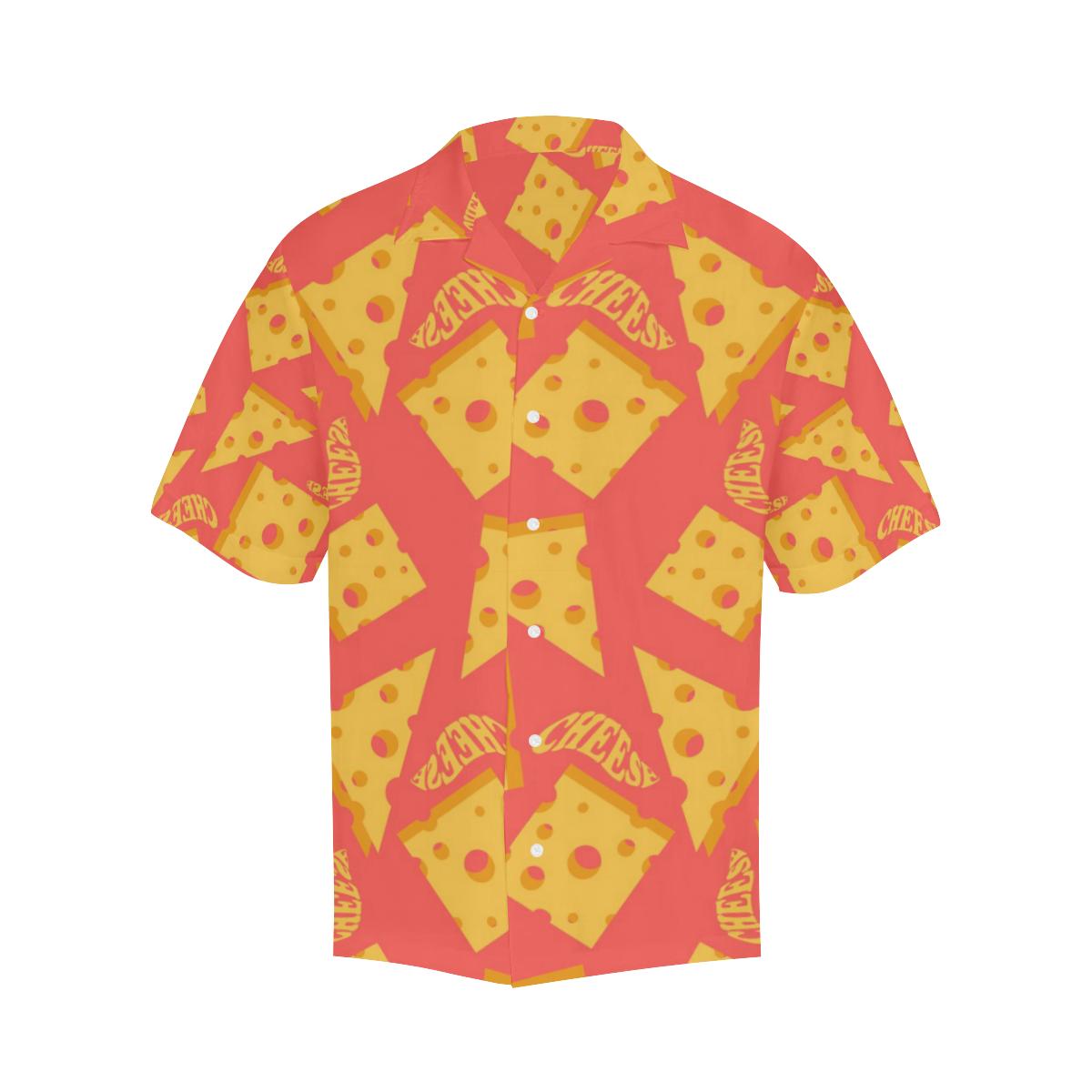 Sliced Cheese Pattern Mens All Over Print Hawaiian Shirt