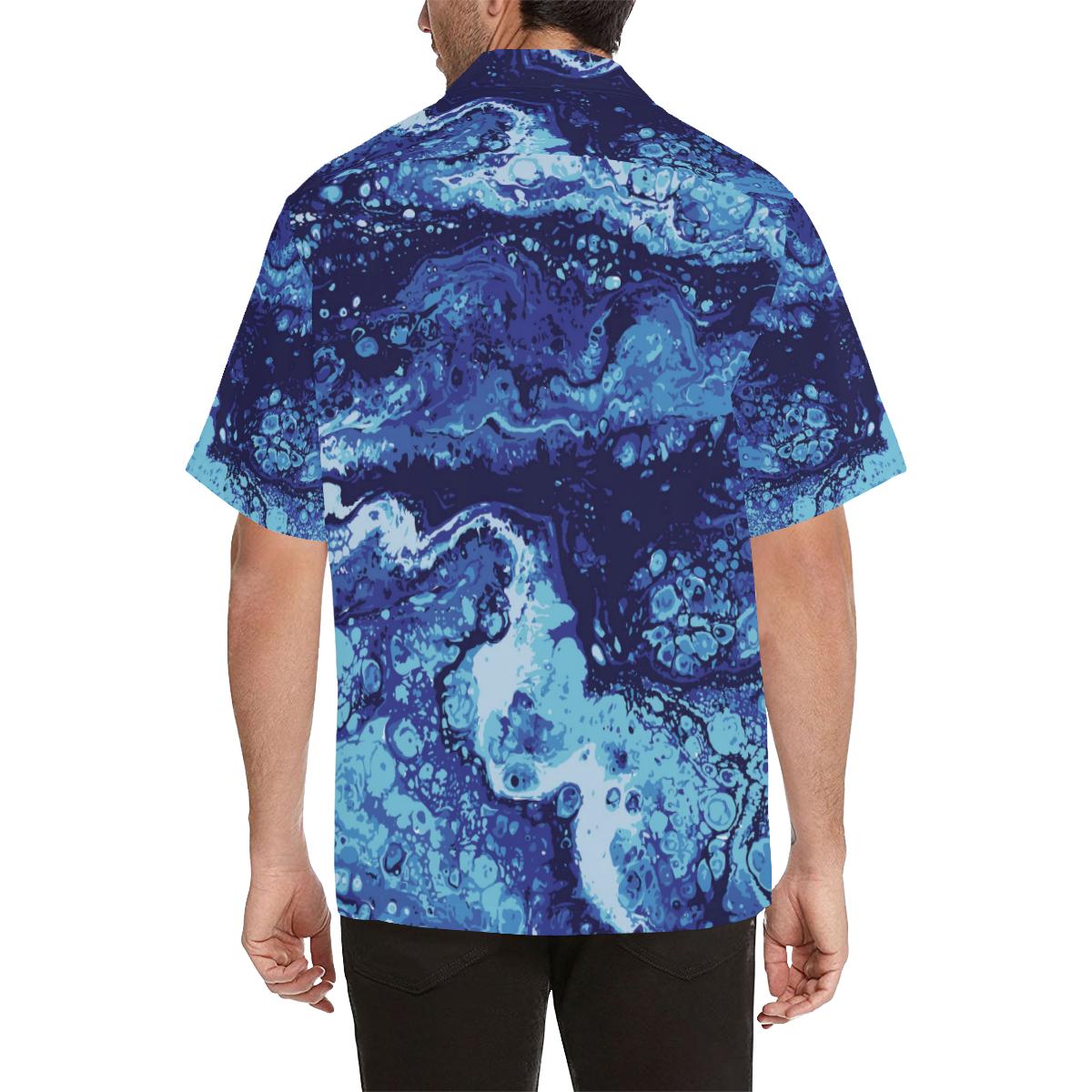 Ocean Liquid Pattern Print Design A Hawaiian Shirt