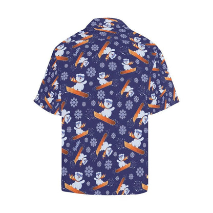 Snowboard Bear Print Design Hawaiian Shirt