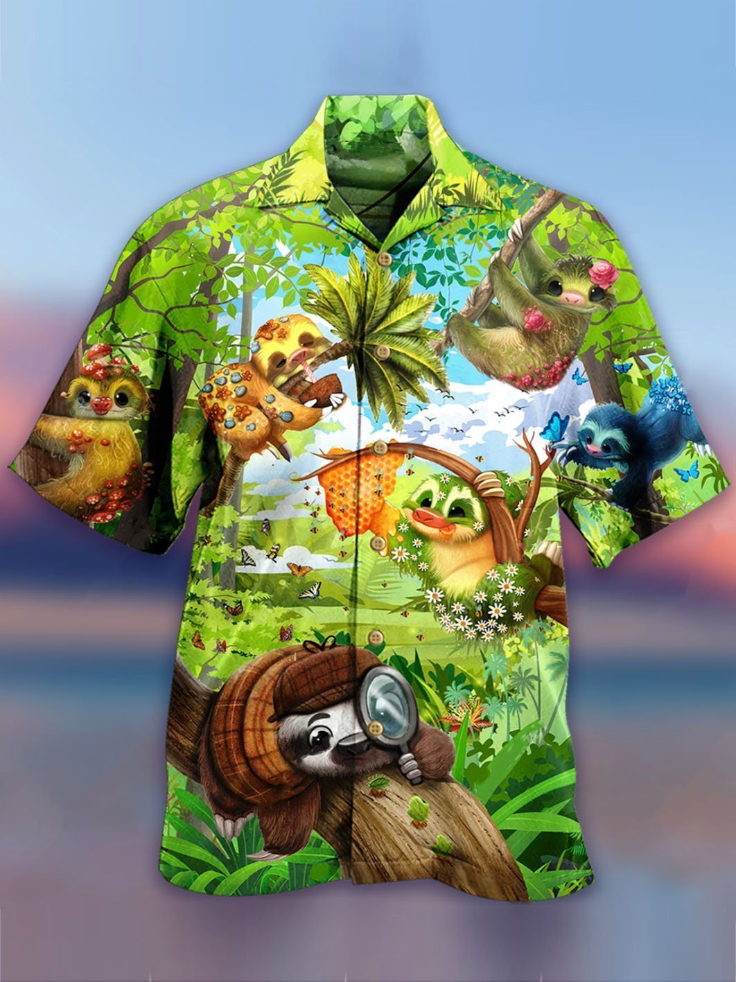 Sloth Hawaiian Shirt | For Men & Women | Adult | HW4091