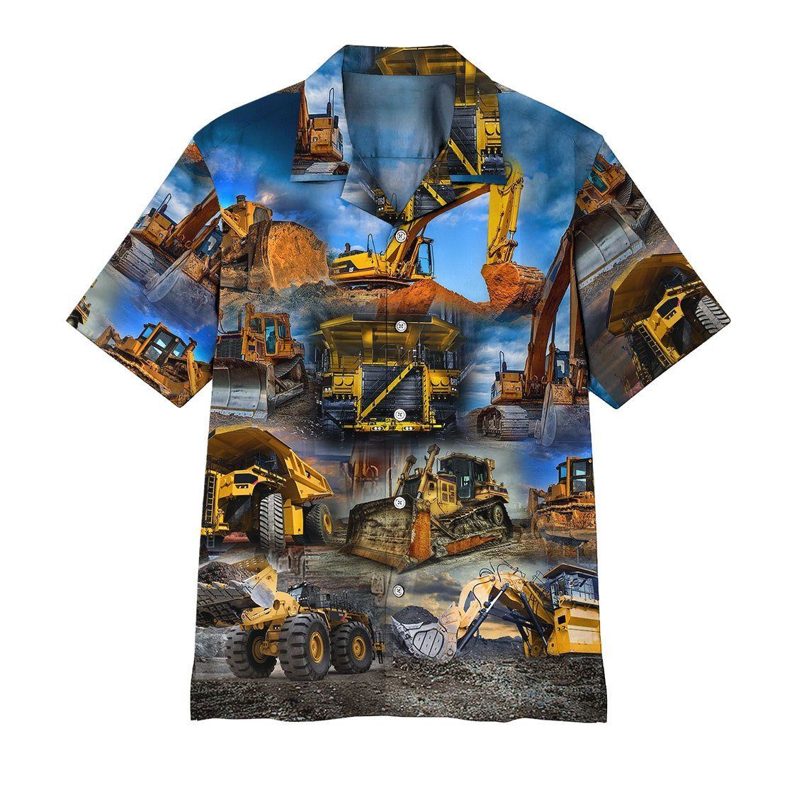  3D Heavy Equipment Hawaii Shirt