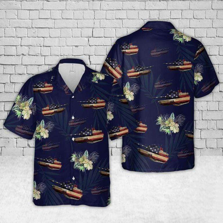 Hawaiian Aloha Shirts - Beach Shorts M1 Abrams Tank Tropical