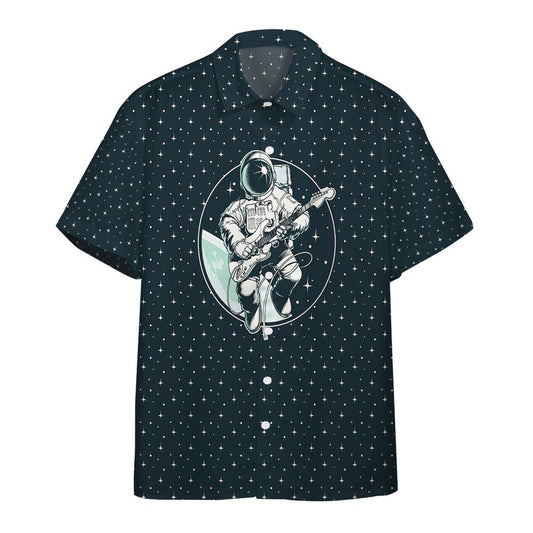  3D Astronaut Playing Guitar Custom Hawaii Shirt