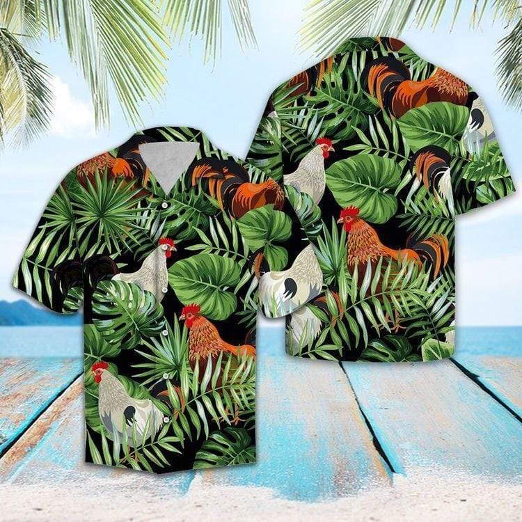 Tropical Chicken Hawaiian Aloha Shirts 