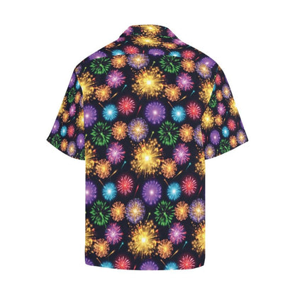Firework Print Design Hawaiian Shirt