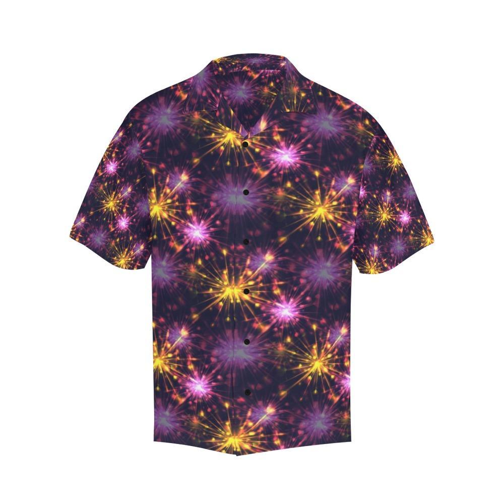 Firework Print Design Hawaiian Shirt