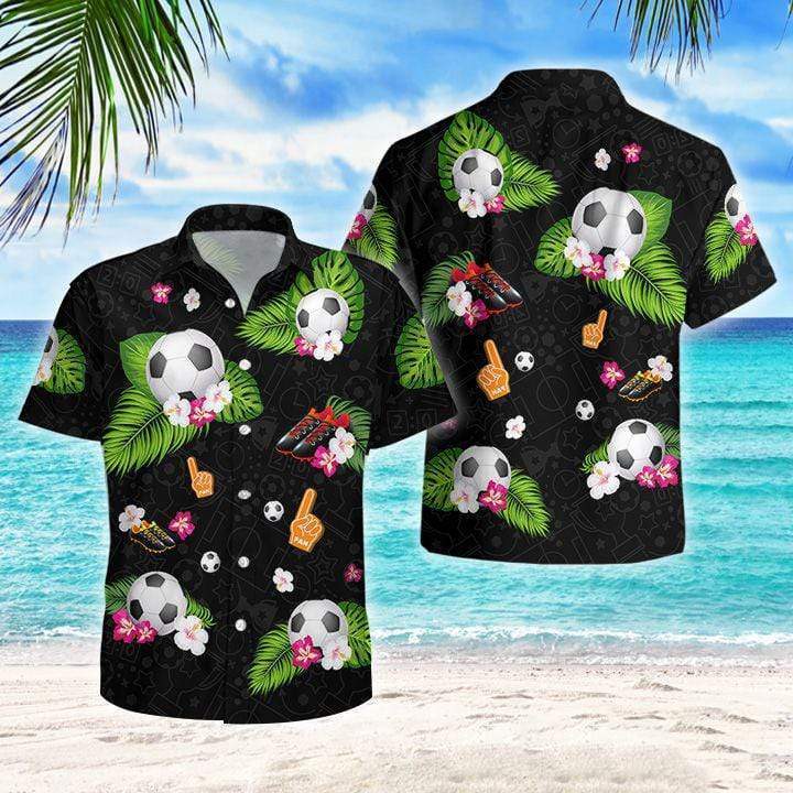 Soccer Summer Vibe Tropical Hawaiian Aloha Shirts