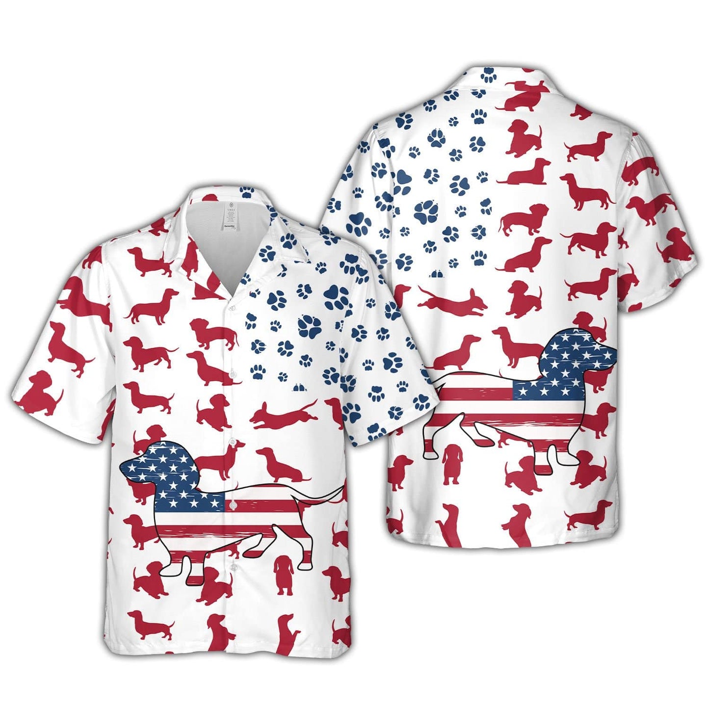 American Dachshund Lovers Unisex Hawaiian Shirts