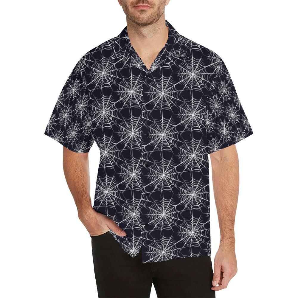 Spider Web Print Design Hawaiian Shirt