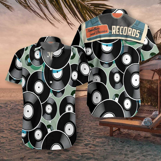 Vintage Vinyl Hawaiian Shirt | For Men &amp;amp; Women | Adult | Hw7877