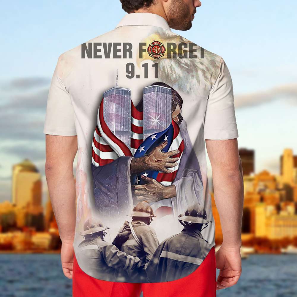 Firefighter Never Forget 9-11 20Th Anniversary Hawaii Shirt Hawaiian