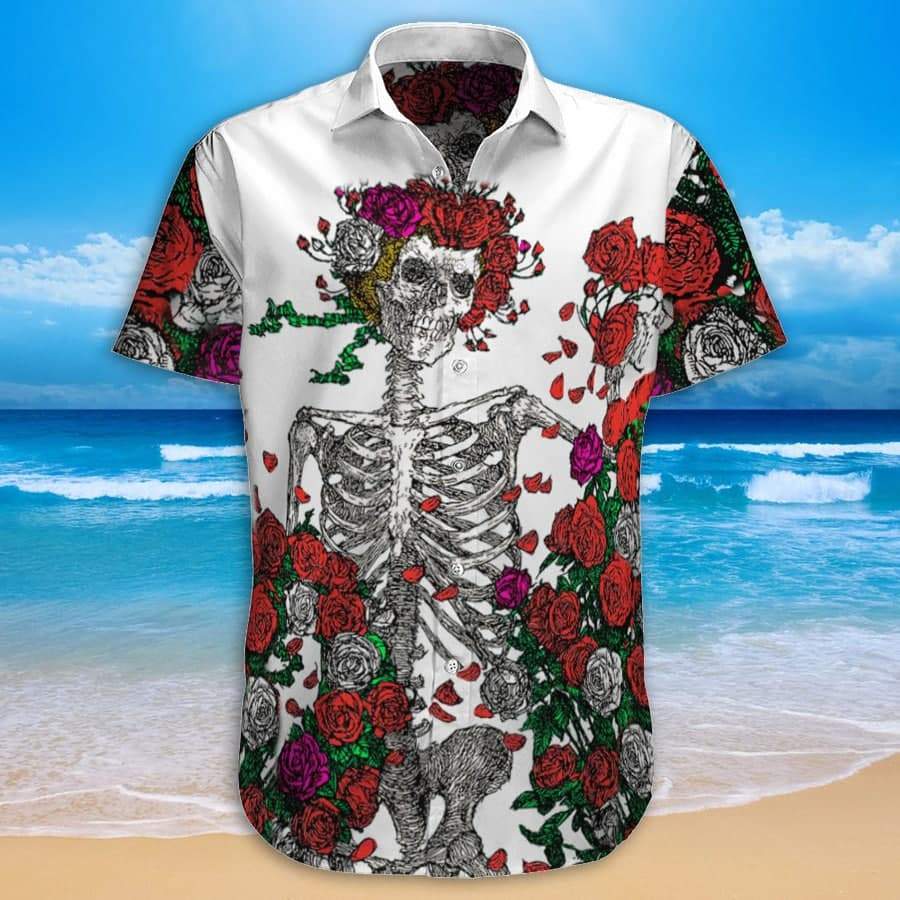 GRATEFUL DEAD SKULL HAWAIIAN SHIRT