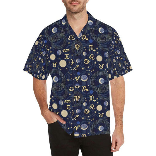 Zodiac Print Design Hawaiian Shirt