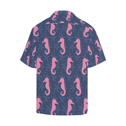 Seahorse Pink Pattern Print Design Hawaiian Shirt