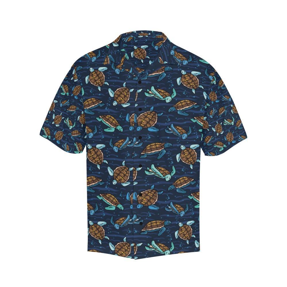 Sea Turtle Print Design Hawaiian Shirt